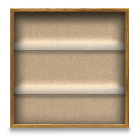 Outdoor Enclosed Combo Board,48x36,Satin Frame/Grey & Rubber
